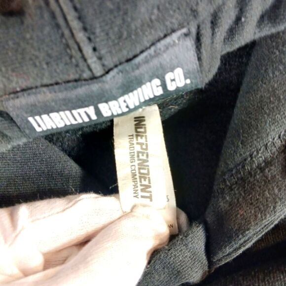Liability Embroidered Heavy Duty Hoodie Unisex Small Streetwear/ Brewing Company - Picture 6 of 12